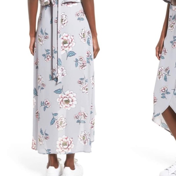 floral Faux wrap skirt by J.O.A - Picture 2 of 4